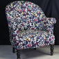 Fauteuil crapaud tissu Liberty